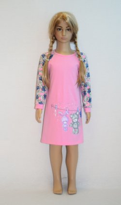 Сорочка подростковая 12-014б (розовый) от компании Новое Кимоно, г. Иваново