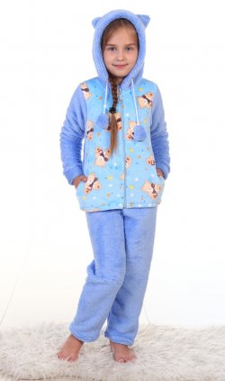 Пижама подростковая 12-03б (голубой) от компании Новое Кимоно, г. Иваново