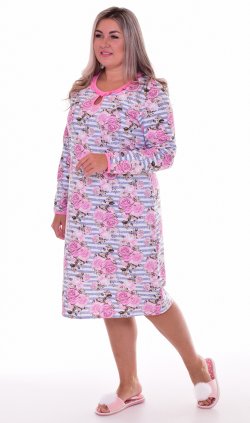 Сорочка женская 2-049б (розовый) от компании Новое Кимоно, г. Иваново