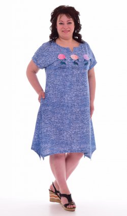 Платье женское 4-54б (голубой) от компании Новое Кимоно, г. Иваново