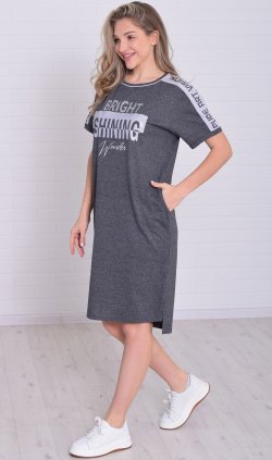 Платье женское 4-61а (антрацит-меланж) от компании Новое Кимоно, г. Иваново