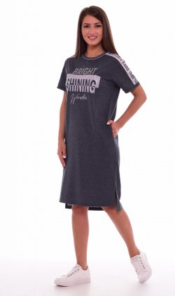 Платье женское 4-61в (тёмно-серый) от компании Новое Кимоно, г. Иваново