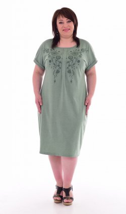Платье женское 4-67б (зелёный) от компании Новое Кимоно, г. Иваново