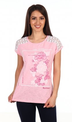 Блуза женская 6-113а (розовый) от компании Новое Кимоно, г. Иваново