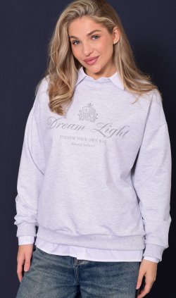 Свитшот женский 6-221б (серый меланж) от компании Новое Кимоно, г. Иваново