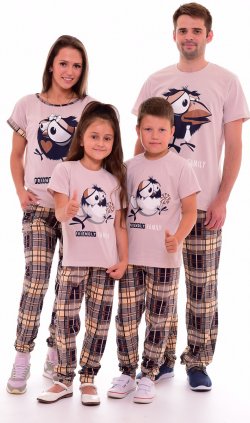 Пижама детская 7-142 (бежевый), Воронята от компании Новое Кимоно, г. Иваново