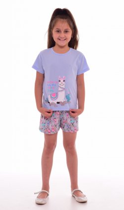 Пижама детская 7-207б (голубой+розовый), от компании Новое Кимоно, г. Иваново