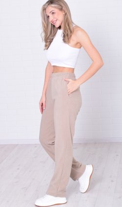 Брюки женские 8-048г (бежево-серый) от компании Новое Кимоно, г. Иваново