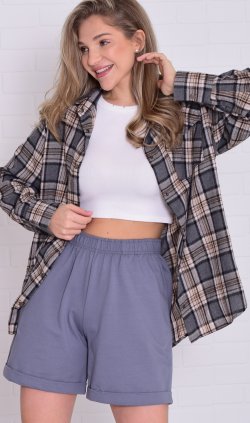 Шорты женские 8-052д (серый) от компании Новое Кимоно, г. Иваново