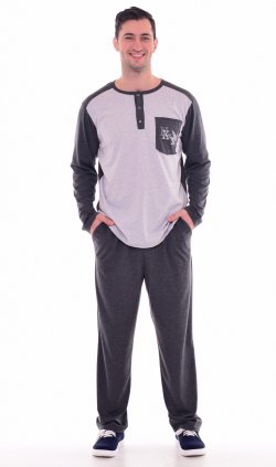 Пижама мужская 9-152 (серый) от компании Новое Кимоно, г. Иваново