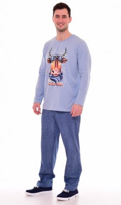 Пижама мужская 9-153 (голубой) от компании Новое Кимоно, г. Иваново