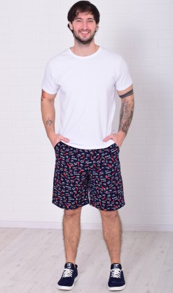 Шорты мужские 9-173к (синий перчик) от компании Новое Кимоно, г. Иваново