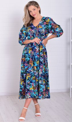 *Платье женское Ф-1-074а (изумруд) от компании Новое Кимоно, г. Иваново