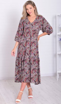 *Платье женское Ф-1-074б (капучино) от компании Новое Кимоно, г. Иваново