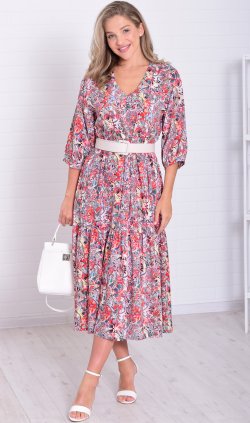 *Платье женское Ф-1-074д (оранжевый) от компании Новое Кимоно, г. Иваново