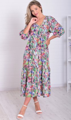 *Платье женское Ф-1-074к (разноцветный) от компании Новое Кимоно, г. Иваново