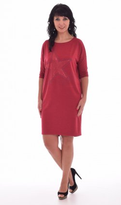 *Платье женское Ф-1-01г Стелла (красный) от компании Новое Кимоно, г. Иваново
