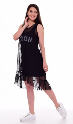 *Платье женское Ф-1-063 (черный) от компании Новое Кимоно, г. Иваново