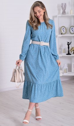 *Платье женское Ф-1-069к (морская волна) от компании Новое Кимоно, г. Иваново