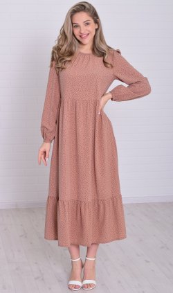 *Платье женское Ф-1-069л (капучино) от компании Новое Кимоно, г. Иваново