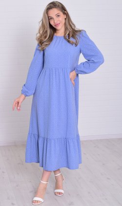 *Платье женское Ф-1-069м (небесный) от компании Новое Кимоно, г. Иваново