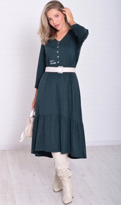*Платье женское Ф-1-071д (изумруд) от компании Новое Кимоно, г. Иваново