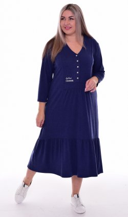 *Платье женское Ф-1-071и (индиго) от компании Новое Кимоно, г. Иваново