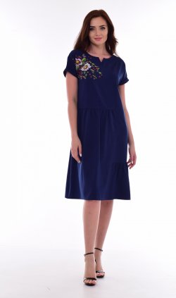 *Платье женское Ф-1-29р (темно-синий) от компании Новое Кимоно, г. Иваново