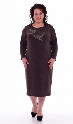 *Платье женское Ф-1-46г (шоколад) от компании Новое Кимоно, г. Иваново