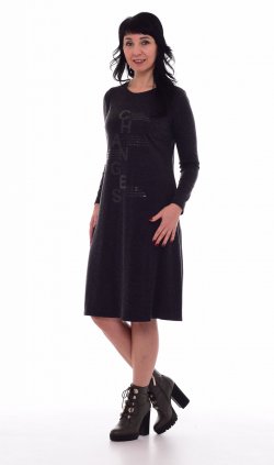 *Платье женское Ф-1-48д (чёрный) от компании Новое Кимоно, г. Иваново