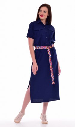 *Платье женское Ф-1-65г (темно-синий) от компании Новое Кимоно, г. Иваново