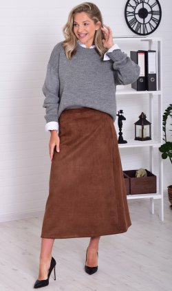 *Юбка женская Ф-9-010 (шоколад) от компании Новое Кимоно, г. Иваново