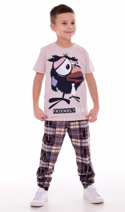 Пижама подростковая 11-052 (бежевый) Воронята от компании Новое Кимоно, г. Иваново Пижама подростковая 11-052 (бежевый) Воронята от компании Новое Кимоно, г. Иваново