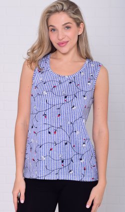 Майка женская 6-217з (мелкая полоска) от компании Новое Кимоно, г. Иваново