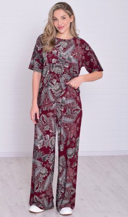 Костюм женский 5-353д (бордо) от компании Новое Кимоно, г. Иваново