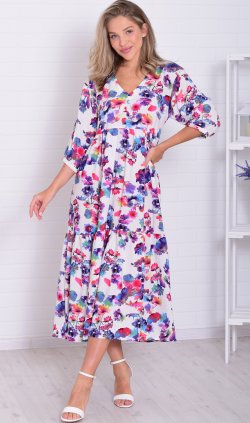 *Платье женское Ф-1-074в (радужный) от компании Новое Кимоно, г. Иваново