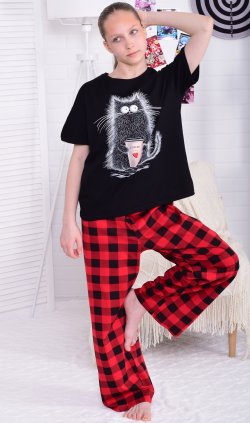 Пижама детская 7-315а (красный) от компании Новое Кимоно, г. Иваново