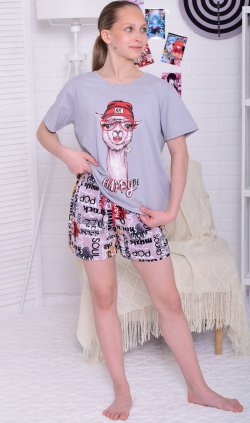 Пижама подростковая 12-117а (серый) от компании Новое Кимоно, г. Иваново