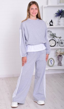 Костюм подростковый 12-118 (серый меланж) от компании Новое Кимоно, г. Иваново