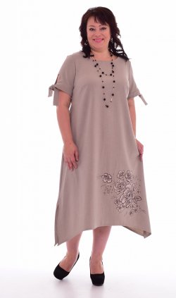 *Платье женское Ф-1-34 (бежевый) от компании Новое Кимоно, г. Иваново