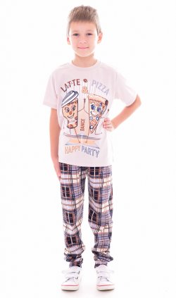 Пижама детская 7-257, Пицца от компании Новое Кимоно, г. Иваново