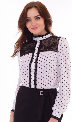 *Рубашка женская Ф-2-19 (белый) от компании Новое Кимоно, г. Иваново