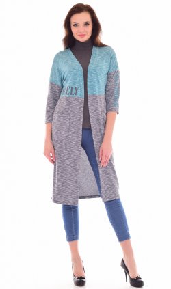 *Кардиган женский Ф-7-012 (зеленый) от компании Новое Кимоно, г. Иваново