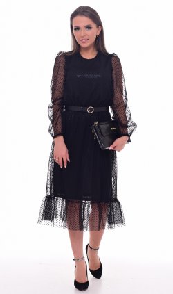 *Платье женское Ф-1-067а (черный) от компании Новое Кимоно, г. Иваново