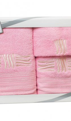 Набор полотенец Valentini розовый от компании Ассорти Комфорт, г. Иваново