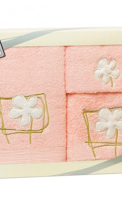 Набор полотенец Valentini нежно-розовый от компании Ассорти Комфорт, г. Иваново