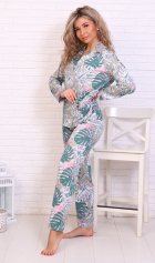 Пижама женская 1-222б (монстера) от компании Новое Кимоно, г. Иваново