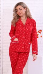Пижама женская 1-222д (красный) от компании Новое Кимоно, г. Иваново