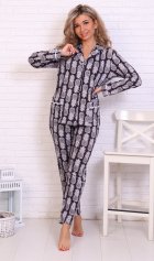 Пижама женская 1-222г (черный) от компании Новое Кимоно, г. Иваново