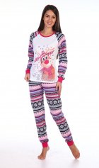 Пижама женская 1-77б (малина+розовый) от компании Новое Кимоно, г. Иваново